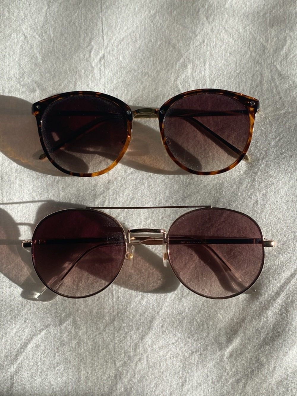 Tortoiseshell and Rose Gold Women's Sunglasses - Stylish Gradient Lenses